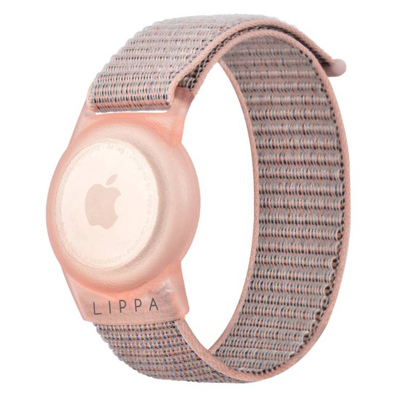 Lippa Nylon Håndledsrem Til Airtag Og Smart-Finder, Pink
