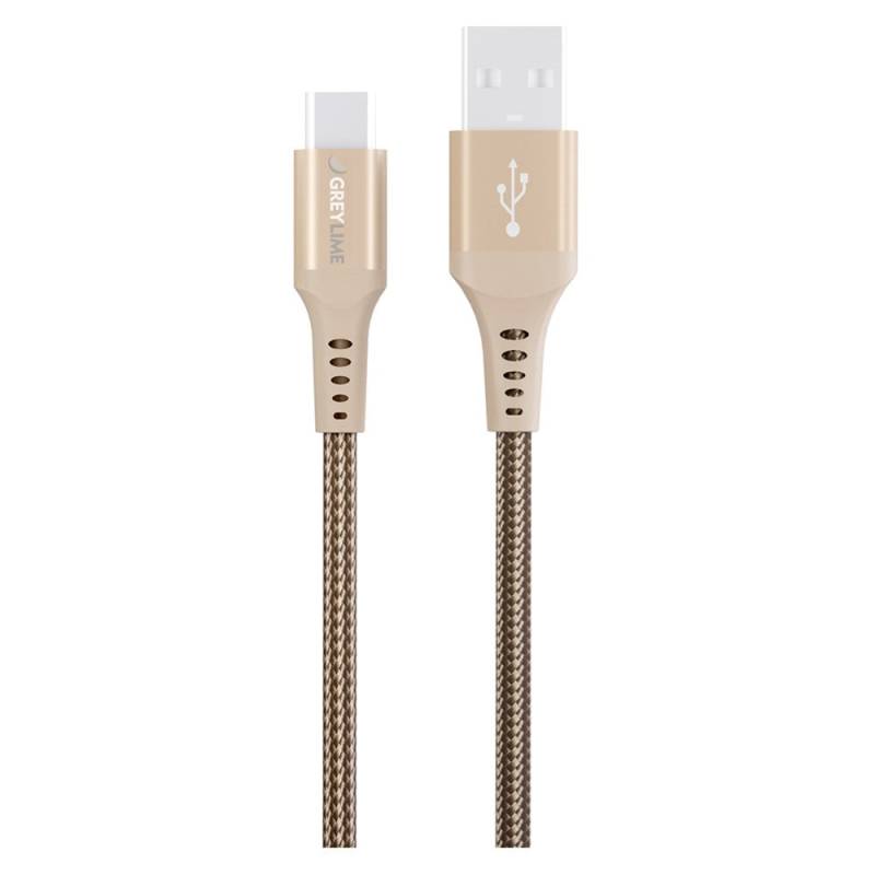 Greylime Braided Usb-A Til Usb-C Kabel Beige, 3 M