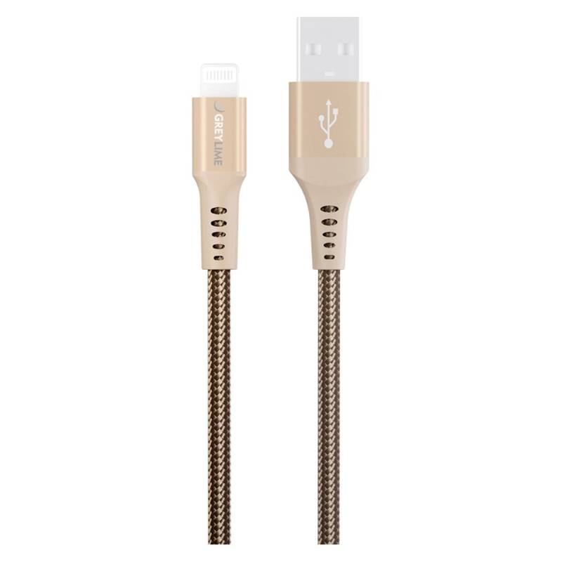 Greylime Braided Usb-A Til Lightning Kabel Beige, 0,5 M