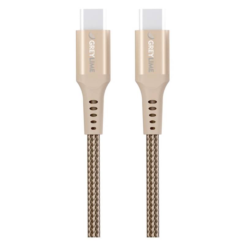 Greylime Braided Usb-C Til Usb-C 60w Kabel Beige, 0,5 M