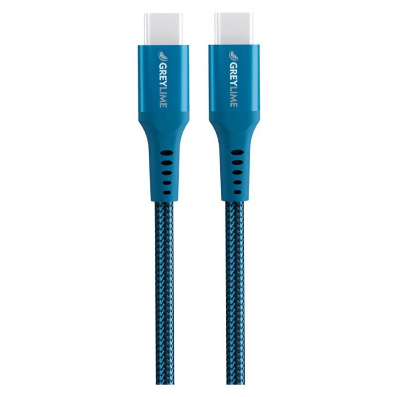Greylime Braided Usb-C Til Usb-C 60w Kabel Blå, 3 M