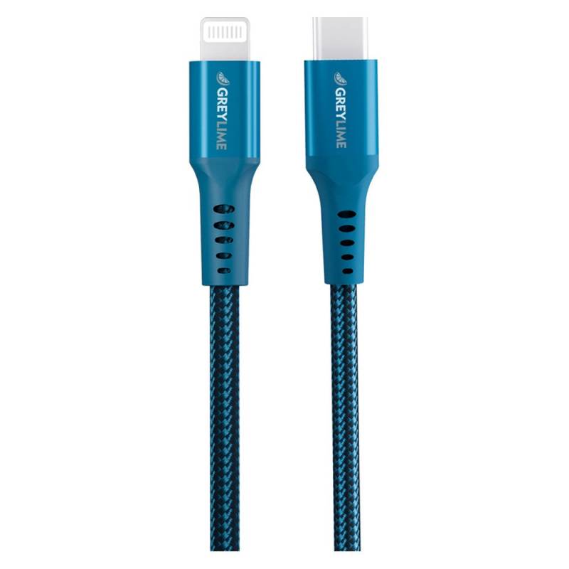 Greylime Braided Usb-C Til Lightning Kabel Blå, 0,5 M