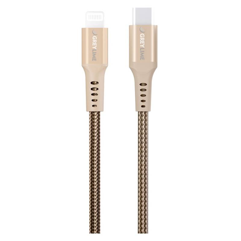 Greylime Braided Usb-C Til Lightning Kabel Beige, 0,5 M