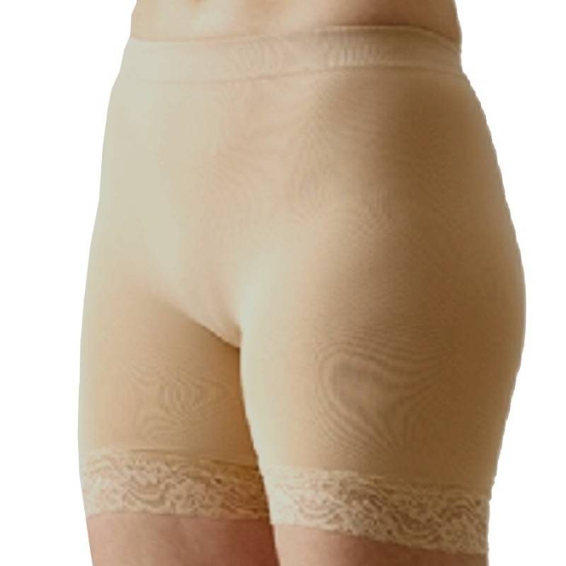 Festival Microfiber Shorts I Nude Med Blondekant Til Kvinder