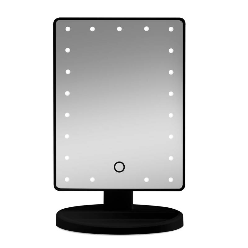 Gillian Jones Makeup Mirror W. Heart Led Light & Touch Function Black 1 Stk