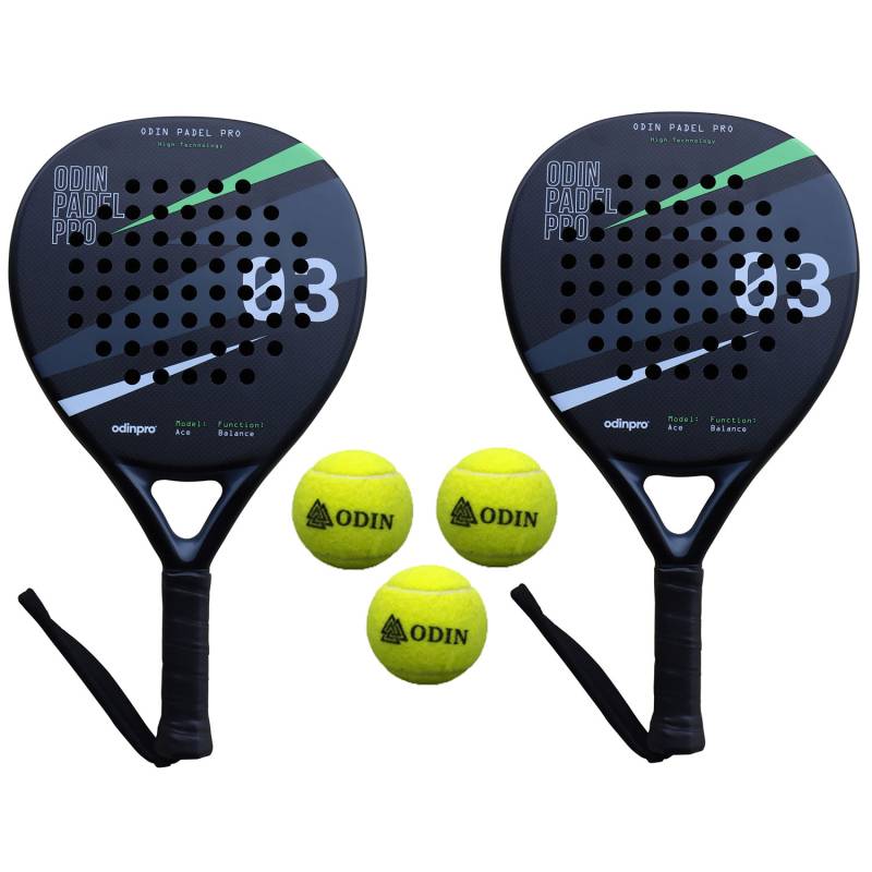 Odin Padel Pakketilbud (odin Padel Ace 3k Advance + Odin Padel Bolde - 3 Stk.)