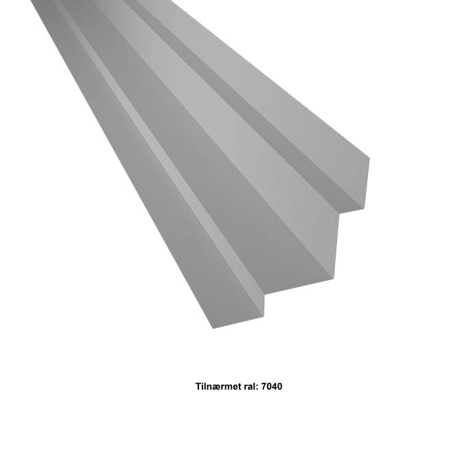 Indv. Hjørne Hatteprofil 50-25-70-70-25-50x2500 Mm. - Lys Grå - 40 års Garanti (0,50) - Profilmetal A/S
