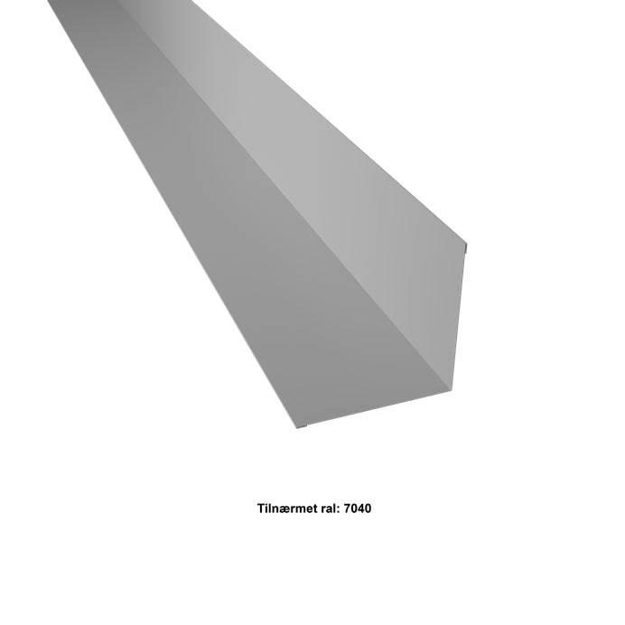 Indvendigt Hjørne Stor. 120-120x2000 Mm. - Lys Grå - 40 års Garanti (0,50) - Profilmetal A/S