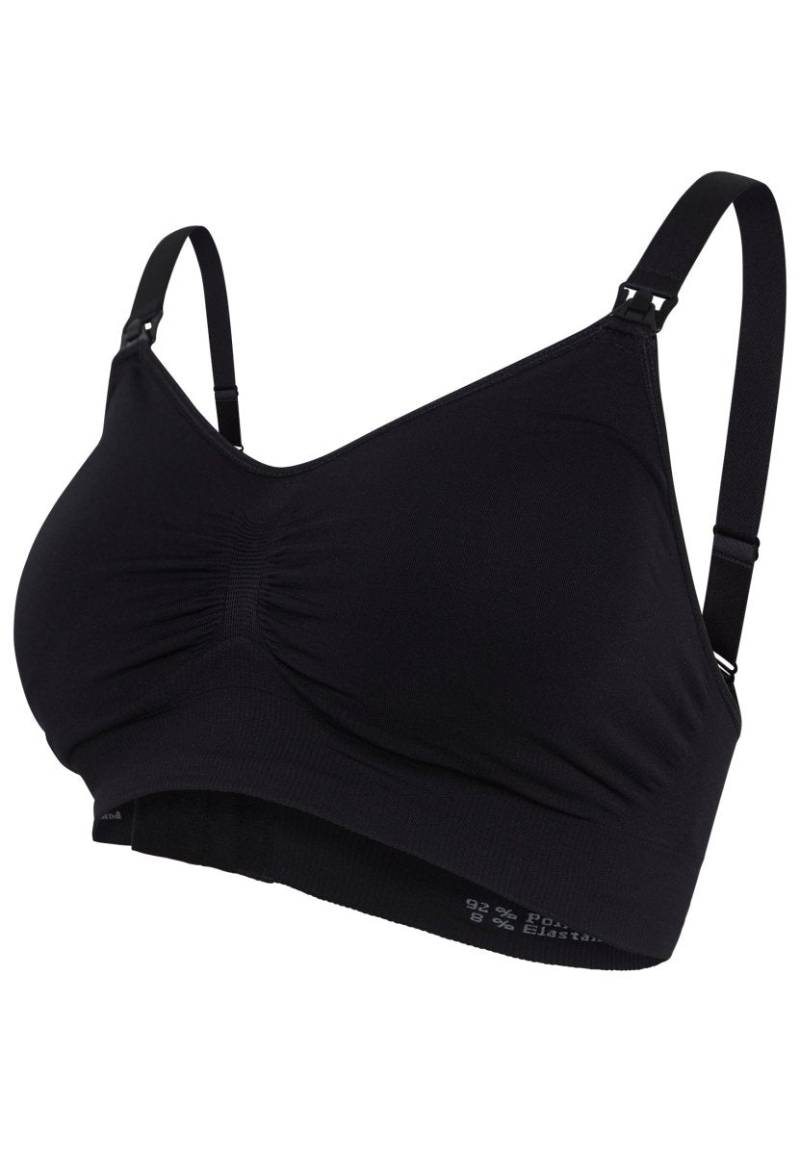 Carriwell Seamless Padded Graviditets- Og Amme-Bh Med Indlæg, Sort - Medium