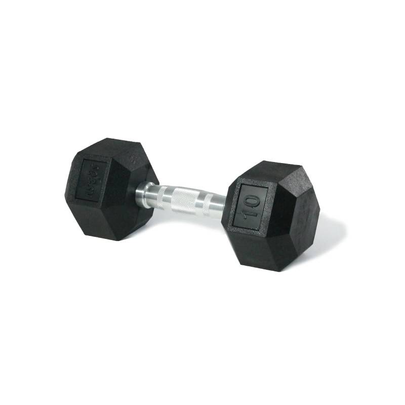 Sq&sn Hexagon Håndvægt (10 Kg) Med Forkromet Greb. Udstyr Til Crossfit Træning, Styrketræning Og Funktionel Træning