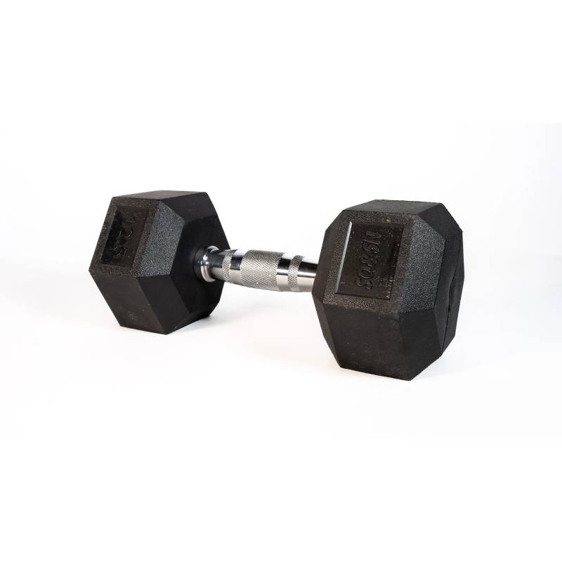 Sq&sn Hexagon Håndvægt (12,5 Kg) Med Forkromet Greb. Udstyr Til Crossfit Træning, Styrketræning Og Funktionel Træning