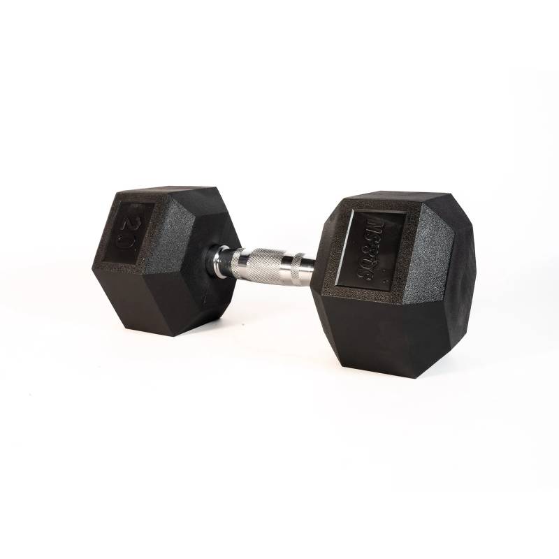 Sq&sn Hexagon Håndvægt (20 Kg) Med Forkromet Greb. Udstyr Til Crossfit Træning, Styrketræning Og Funktionel Træning