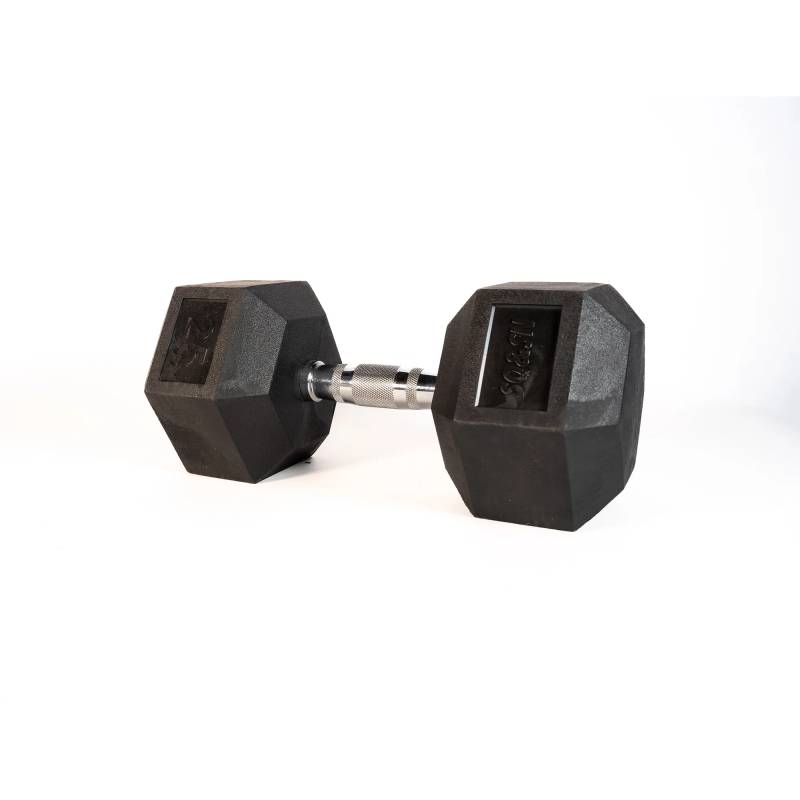 Sq&sn Hexagon Håndvægt (25 Kg) Med Forkromet Greb. Udstyr Til Crossfit Træning, Styrketræning Og Funktionel Træning