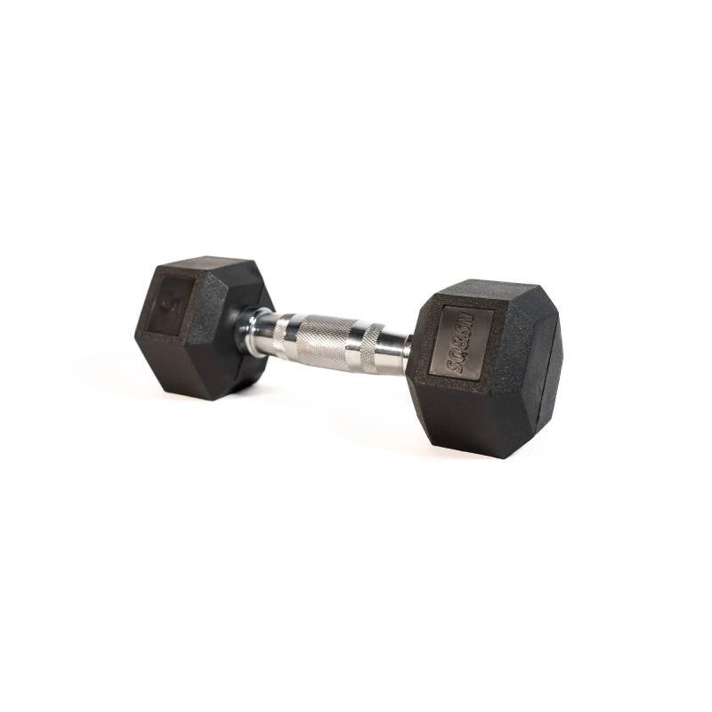 Sq&sn Hexagon Håndvægt (5 Kg) Med Forkromet Greb. Udstyr Til Crossfit Træning, Styrketræning Og Funktionel Træning