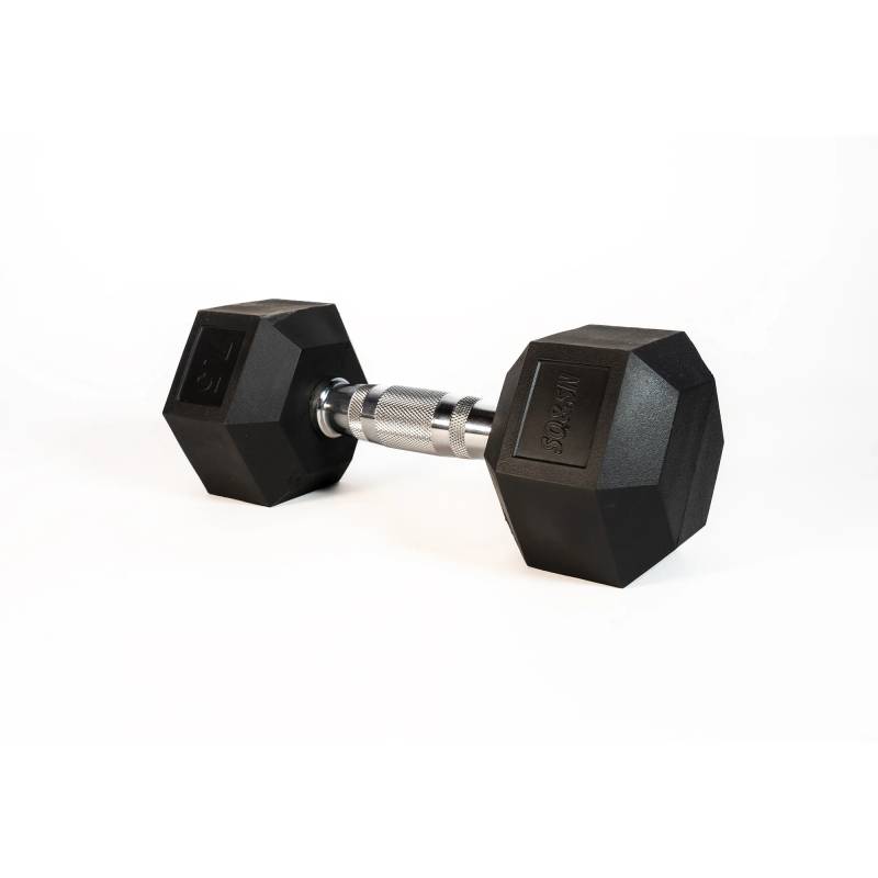 Sq&sn Hexagon Håndvægt (7,5 Kg) Med Forkromet Greb. Udstyr Til Crossfit Træning, Styrketræning Og Funktionel Træning