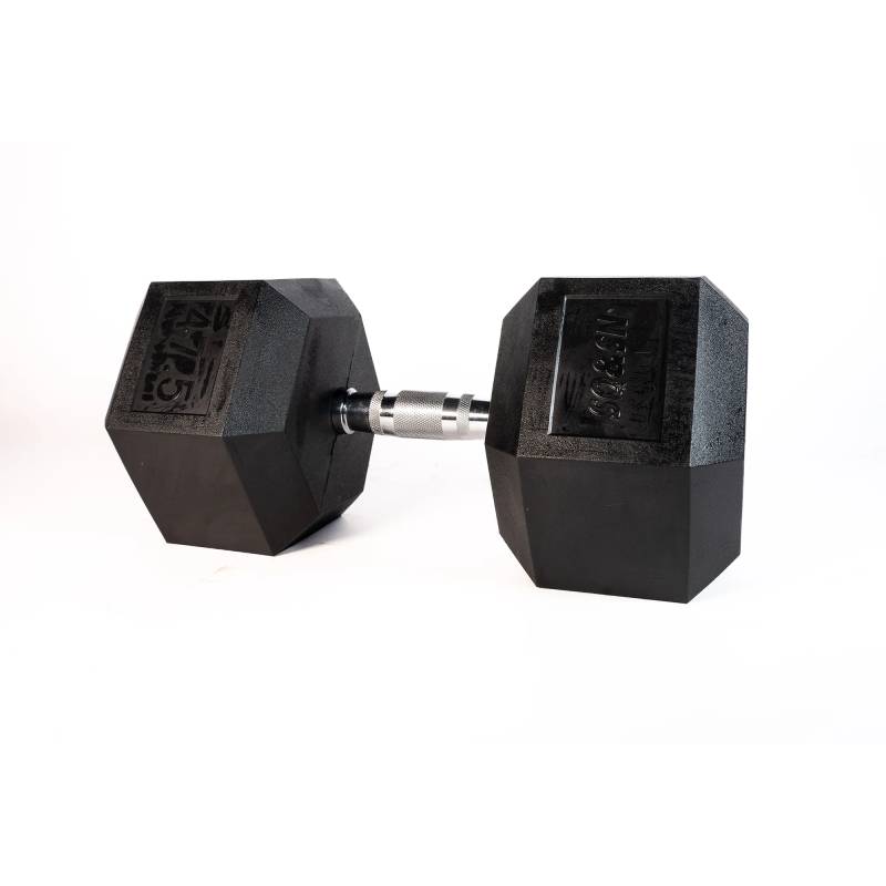 Sq&sn Hexagon Håndvægt (47,5 Kg) Med Forkromet Greb. Udstyr Til Crossfit Træning, Styrketræning Og Funktionel Træning