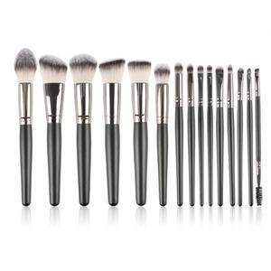 Happy Makeup Pensler Sort/Crome - 15 Stk.