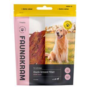 Faunakram Hundesnack M. Andebrystfilet, Valuepack - 300 G.