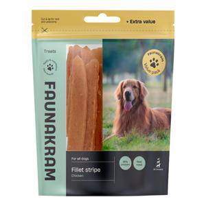 Faunakram Hundesnack M. Kyllingefilet, Valuepack  - 500 G.