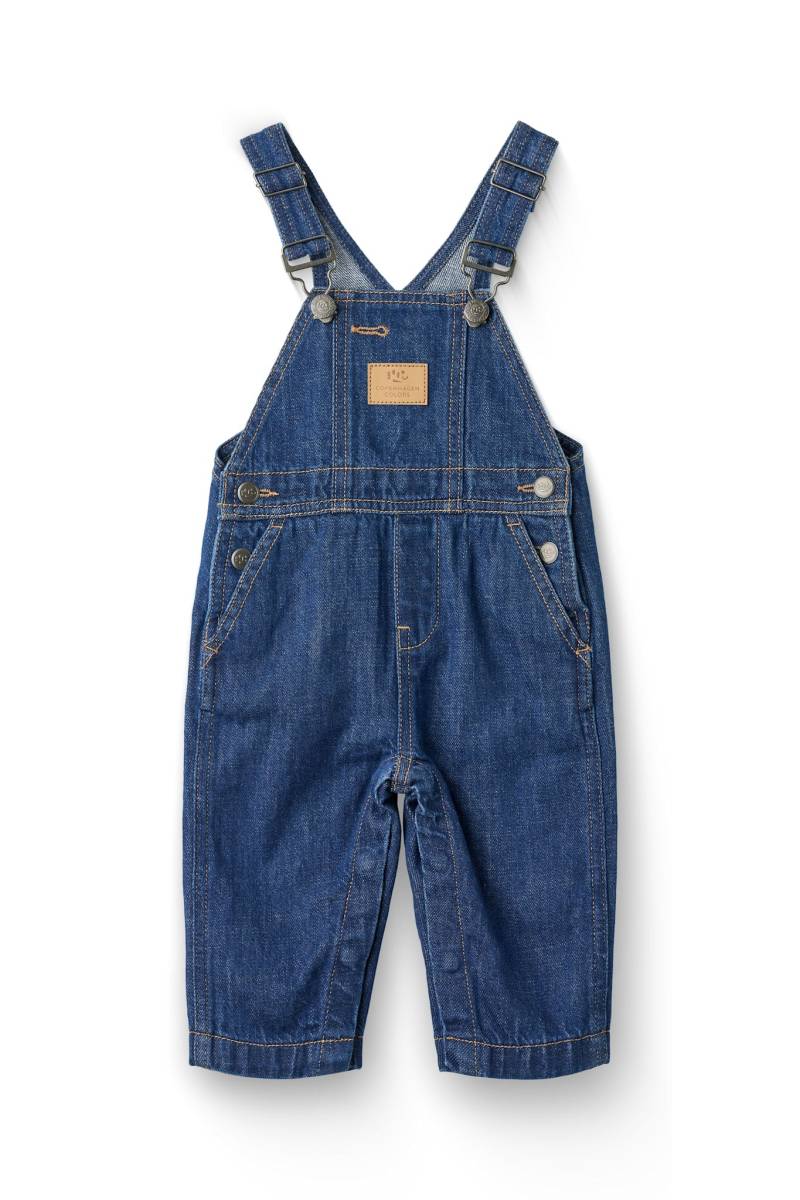 økologiske Baby Overalls - Dark Indigo Blue Washed - Dark Indigo Blue Washed / 80 - Copenhagen Colors