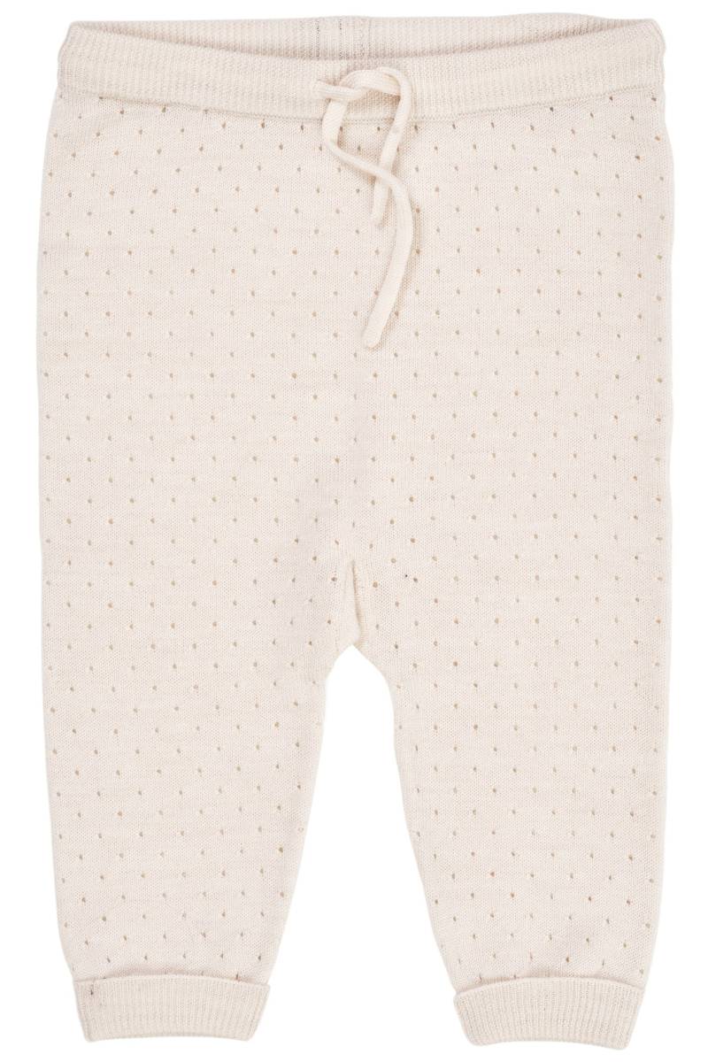 Bukser M. Hulmønster I Merinould - Cream - Cream / 50 - Copenhagen Colors