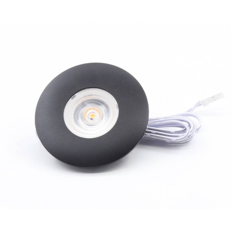Ledlife Cabi68 Møbelspot - Hul: ø5,5 Cm, Mål: ø6,8 Cm, Ra91, Sort, 2,5w, 12v Dc - Dæmpbar : Dæmpbar, Kulør : Varm