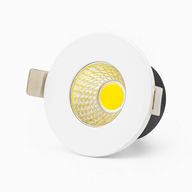 Ledlife ø3,8cm Focu38 Møbelspot Indbygning Ra92 - Hul: ø3,5 Cm, Mål: ø3,8 Cm, Mat Hvid, 2w, 12v Dc - Dæmpbar : Dæmpbar, Kulør : Neutral