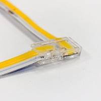 L-Mellemled Til Enkeltfarvet Led Strips - 8mm Bred, 12v / 24v, Cob