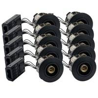 10 Stk. Indbygningsspot Inno88 - Gu10, Sort, Ip44, Godkendt Til Isolering, 230v - Ledlife
