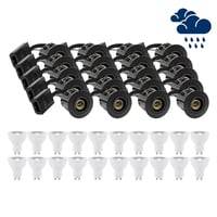 Ledlife Inno88 Udendrs Indbygningsspot, 20 Stk. - Sort, Ip44, 4,5w Gu10, 230v, 400lm, Godkendt Til Isolering