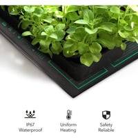 Varmemåtte - 18w, Til Forspiring Af Frø, 50 X 25 Cm, 1,2 Meter Ledning - Ledlife
