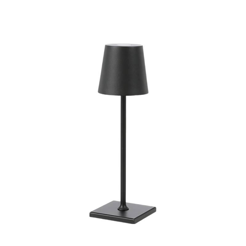 Opladelig Led Mini Bordlampe - Sort, Touch Dæmpbar, Ip54 - Dæmpbar : Dæmpbar, Kulør : Varm