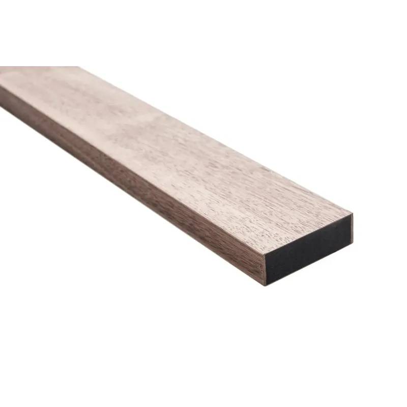 Acupanel Afslutningsliste 3000x65x19 Amerikansk Valnød Ubehandlet Sort Mdf