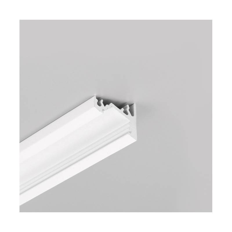 2m Aluprofil Corner10 Bc/Ux - Hvid Lakeret, Hjørne, Led Skinne - Topmet