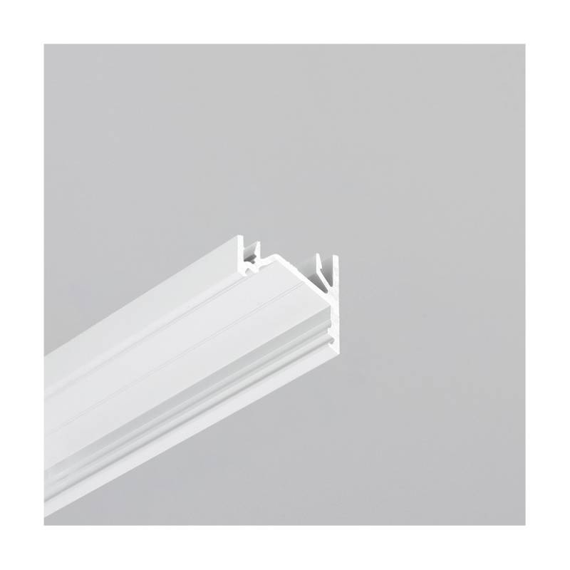 1m Aluprofil Corner12.v2 Ef/U - Hvid Lakeret, Hjørne, Led Skinne - Topmet