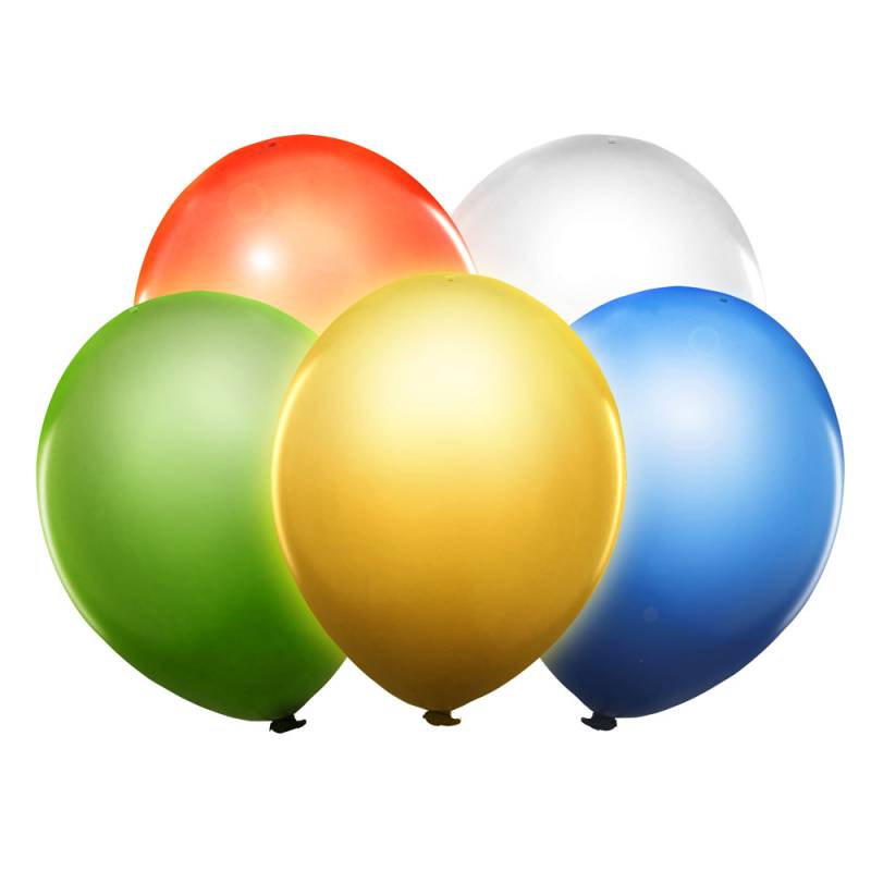 Led Balloner Med Lys 5 Stk. - Festkassen