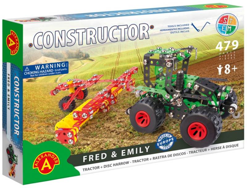 Traktor M/Anhænger Metal Konstruktionsbyggesæt - Fred Og Emily - Alexander