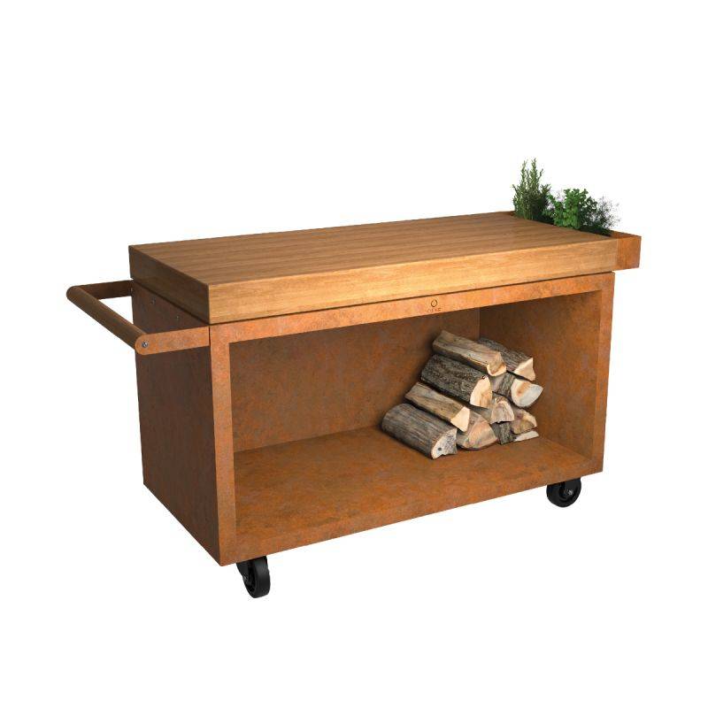 Ofyr Mise En Place Bord Corten 135 Pro | Teak Wood