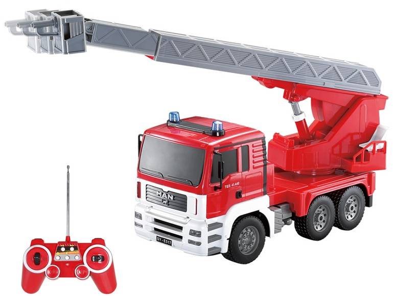 Fjernstyret Brandbil 1:20 2.4g - Double-E