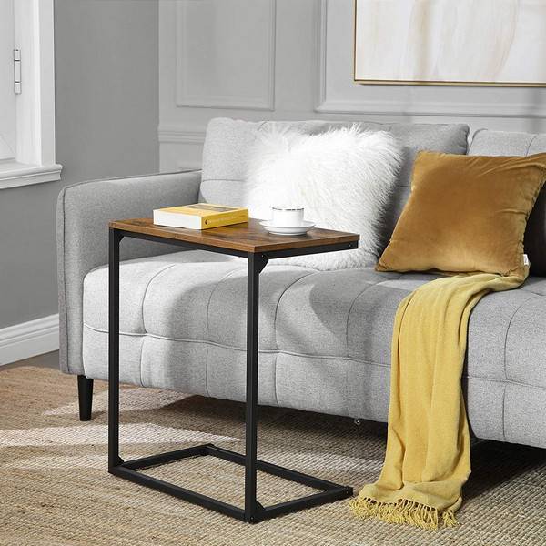 Sidebord I Industrielt Design Til Sofa Eller Seng - Rustik Brun - Borde > Sideborde - Daily-Living - Song