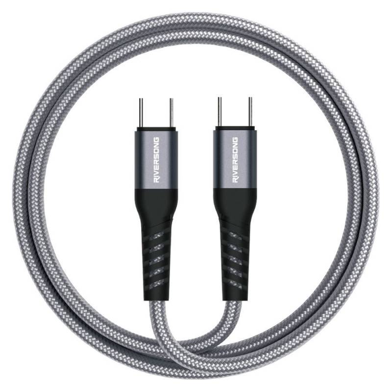 Riversong Hercules, 100w Usb-C Til Usb-C Pd Nylon Kabel, 1m