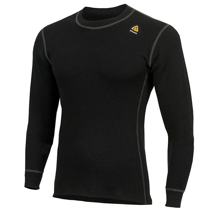Aclima Warmwool Crew Neck Man, Black-M - Undertøj