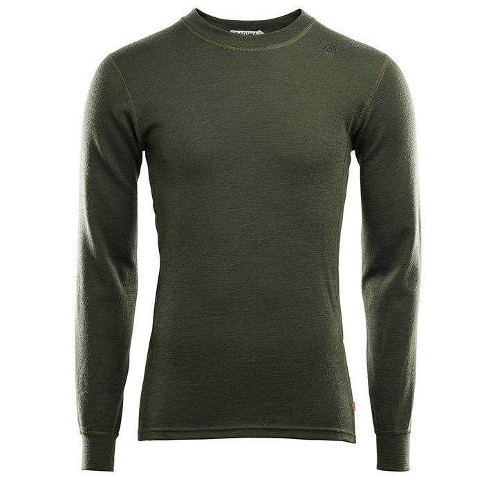 Aclima Warmwool Crew Neck Man, Olive Night-S - Undertøj