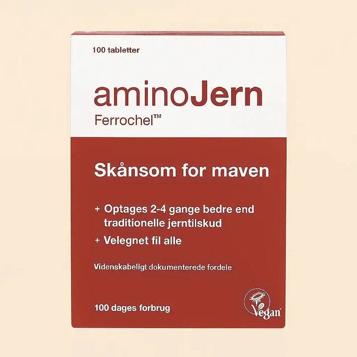 Aminojern Ferrochel- Jerntilskud Særligt Testet Til Gravide. 100 Tabletter