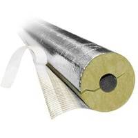 Rockwool Universal Rrskl - Rrisolering Med Aluminiumsfolie, Slids Og Tape, 35 Mm Indv. Diameter, 30 Mm Isolering, Slv, 1 Meter