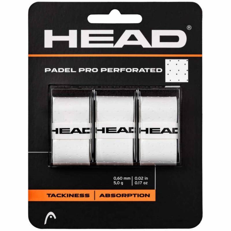 Head Padel Pro Perforeret 3-Pak Hvid Overgrip
