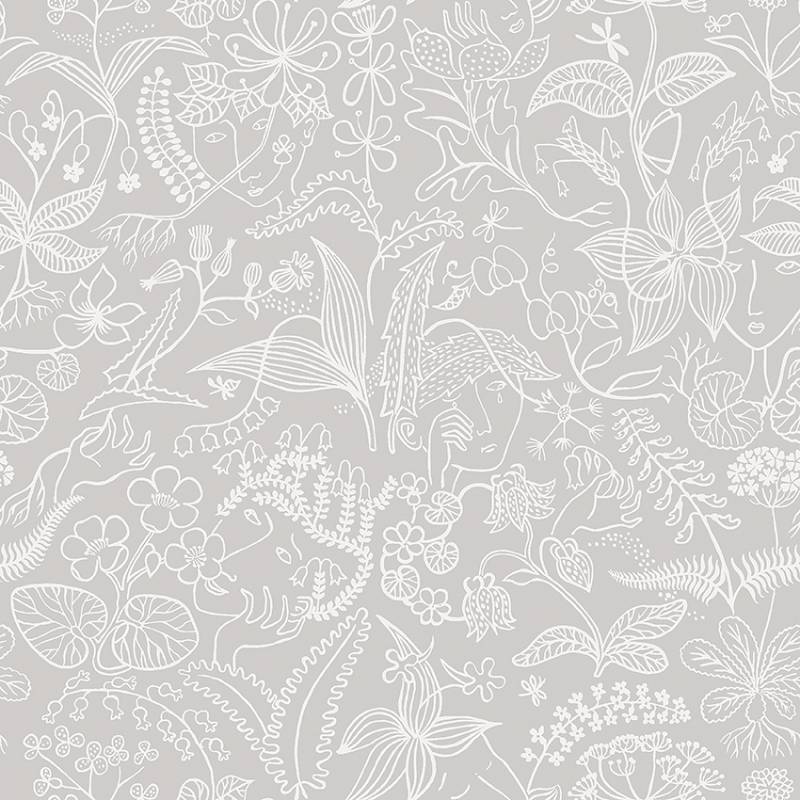 Stig Lindberg - Grazia - Light Grey - Boråstapeter