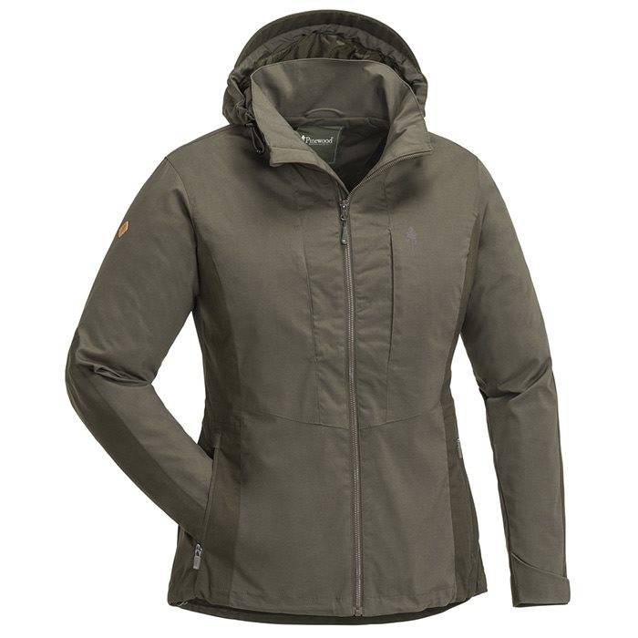 Pinewood Tiveden Tc-Stretch Jakke Dame-Xl, D.olive/S.brown - Jakker