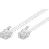 Deltaco Modularkabel, 6p4c(rj11) Til 6p4c(rj11), 2m, Hvid
