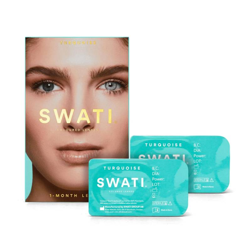 Swati Farvede Kontaktlinser Turquoise 1 Måned 1 Par